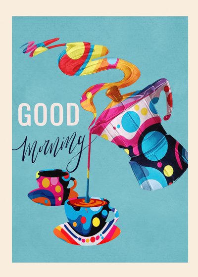Good Morning Coffee Fun by Flow Line