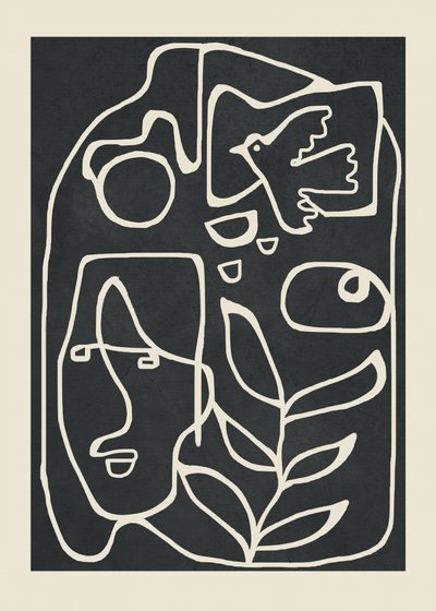 Peaceful Line Art by Flow Line