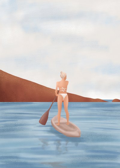 Peaceful Paddleboard Journey by Flow Line