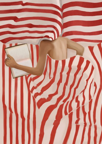 Reading In Bed by Flow Line