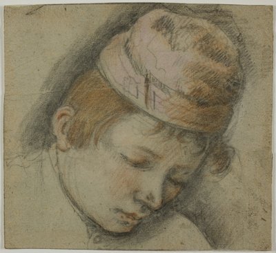 Head of Youth in a Pink Cap by Follower of Jacopo Bassano
