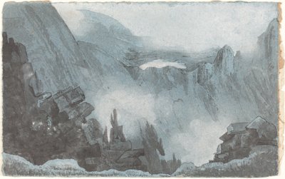 Mountain Scene with Rocks by Follower of John Sell Cotman