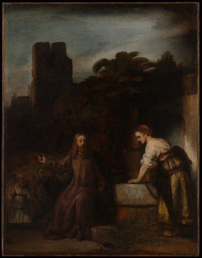 Christ with the Woman of Samaria by Follower of Rembrandt