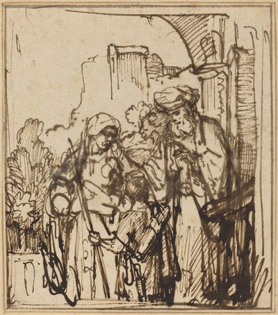 The Dismissal of Hagar by Follower of Rembrandt van Rijn