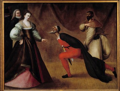 Italian comedy scene by Fontainebleau School