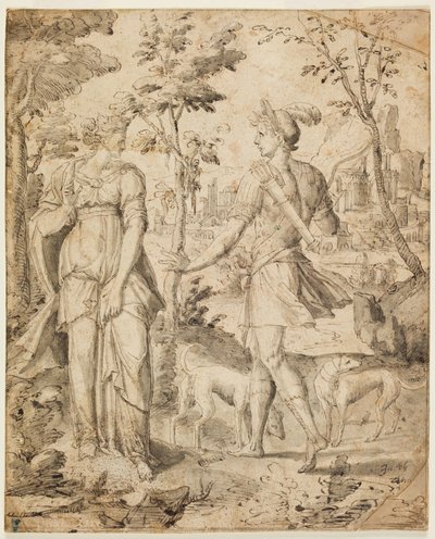Esau Meets Rebecca After the Hunt Empty-Handed by Fontainebleau School