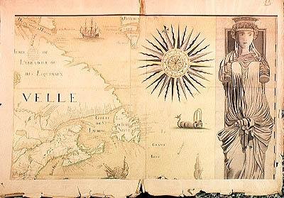 Map of Nouvelle-France (Canada) 1699 by Fonville Fonville
