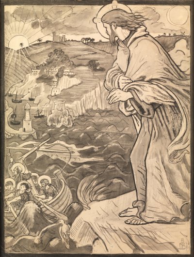 Christ Sees the Disciples Labouring at the Oar by Ford Madox Brown