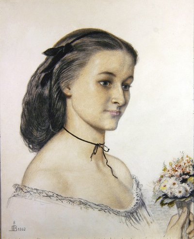 Portrait of Miss Louie Jones by Ford Madox Brown