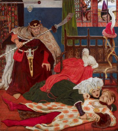 The Death of Sir Tristram by Ford Madox Brown