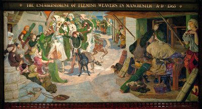 The Establishment of the Flemish Weavers in Manchester in 1363 by Ford Madox Brown