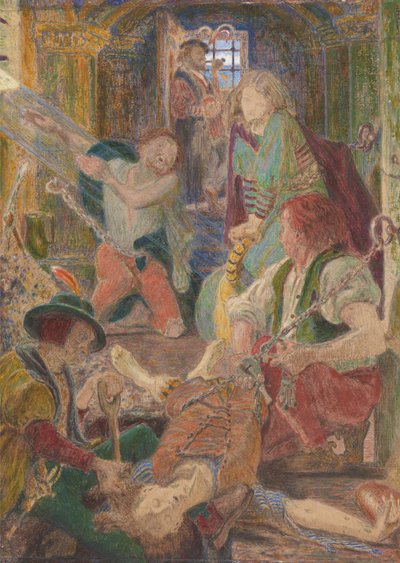 The Prisoner of Chillon Entreating his Jailors to Bury His Brother Where the Sun Might Fall Upon His Grave by Ford Madox Brown