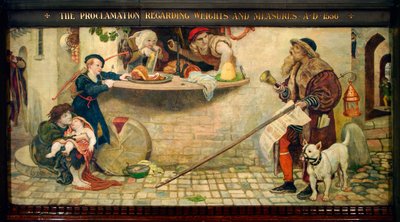 The Proclamation Regarding Weights and Measures AD 1556 by Ford Madox Brown