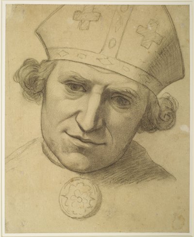 The Spirit of Justice - Study for Head of a Bishop by Ford Madox Brown