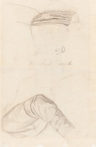 Two Drapery Studies by Ford Madox Brown