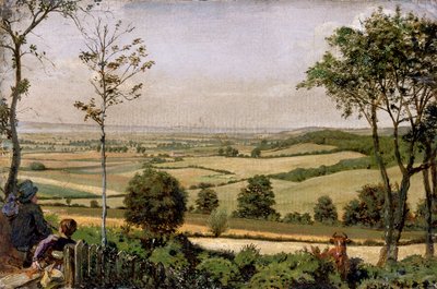 View from Shorn Ridgway, Kent by Ford Madox Brown