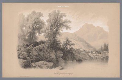 Military Procession Through a Mountain Landscape (Studies of Figures in a Landscape) by Fortuné Ferogio
