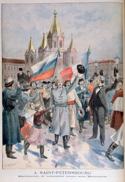 Enrolment of Russian volunteers for Madagascar, St Petersburg, 1895 by Fortuné Méaulle