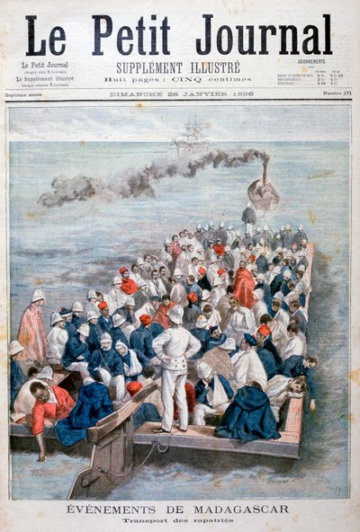 Events in Madagascar: The Repatriation of French Troops, 1896 by Fortuné Méaulle