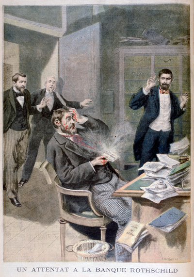 Explosion of a Letter Bomb Sent to Baron Alphonse de Rothschild, 1895 by Fortuné Méaulle
