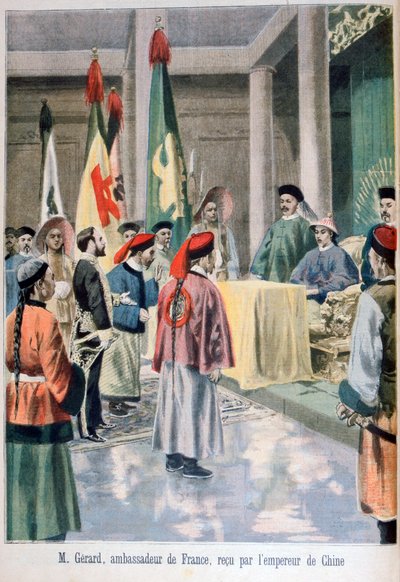 French Ambassador Gérard before the Guangxu Emperor of China, 1895 by Fortuné Méaulle
