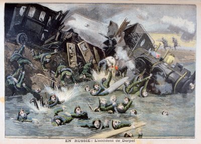Military Train Accident in Dorpat, Russia by Fortuné Méaulle