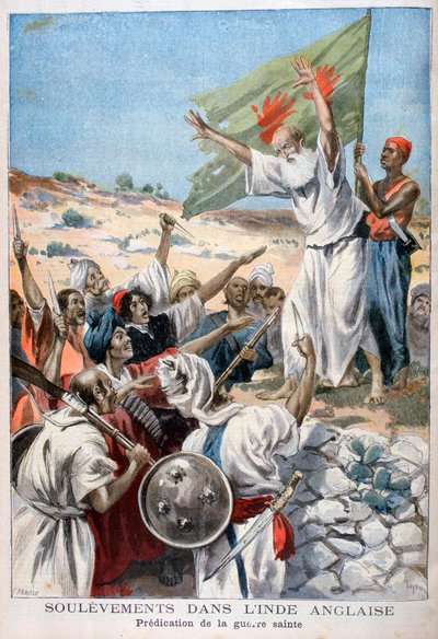 Preaching Holy War during an uprising in British India, 1897 by Fortuné Méaulle