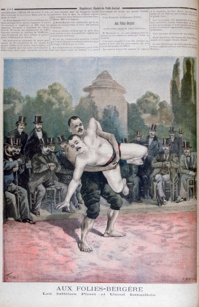 The Ismaillolo brothers wrestling, The Folies Bergère by Fortuné Méaulle