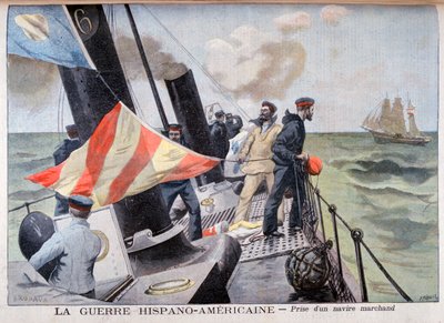 The Catching of a Merchant Vessel, Spanish-American War, 1898 by Fortuné Méaulle