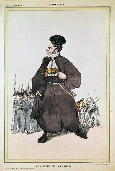 Caricature of Baron Pasquier as Saviour of France, 1830 by Fortune Delarue