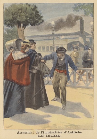 Assassination of Empress Elisabeth of Austria by Fortune Louis Meaulle