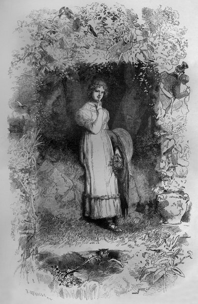 Fantine, Illustration of Les Miserables by Victor Hugo, Engraving by Fortune Meaulle by Fortune Louis Meaulle