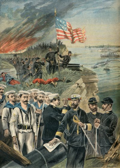 Landing of American Troops at Guantanamo, Spanish-American War in 1898 by Fortune Louis Meaulle