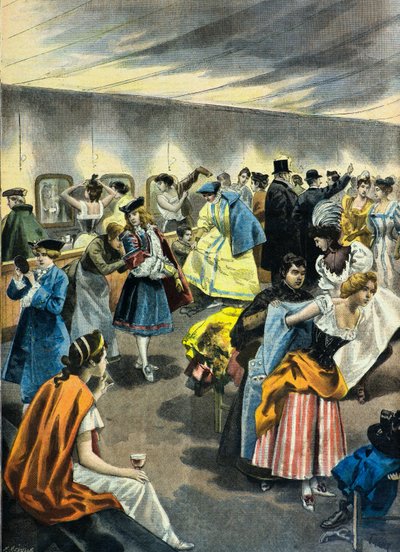 The Fat Ox in Paris in 1896, Preparations at the Palace of Industry by Fortune Louis Meaulle