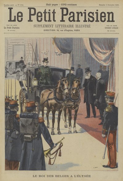 Leopold II, King of the Belgians, at the Elysee Palace, Paris by Fortune Louis Meaulle