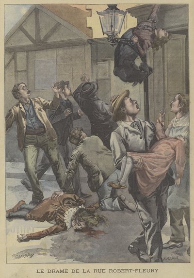 Murder and suicide on the Rue Robert-Fleury, Paris by Fortune Louis Meaulle