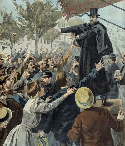 Paul Deroulede at a Demonstration in Paris in 1898 by Fortune Louis Meaulle