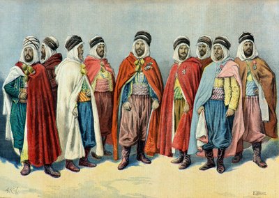 Portrait of Arab and Tunisian Chiefs in 1896 by Fortune Louis Meaulle