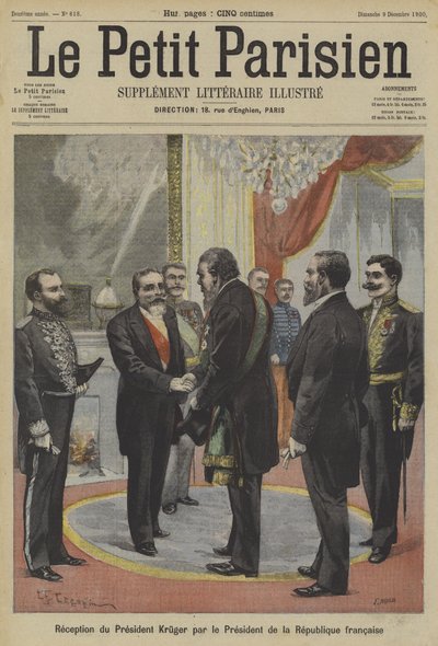 President Emile Loubet of France Receiving Paul Kruger, Former President of Transvaal by Fortune Louis Meaulle