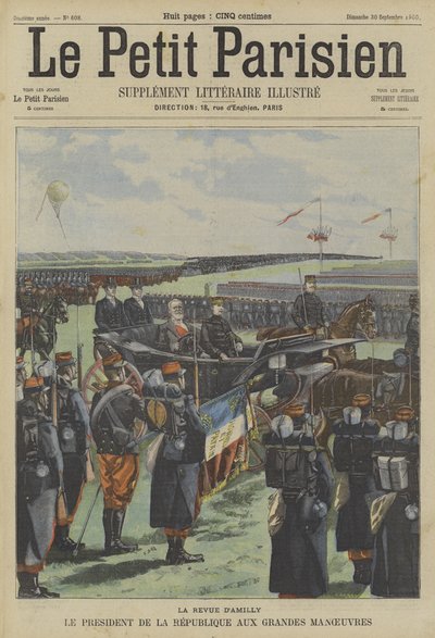 President Loubet of France Inspecting Troops at the French Army