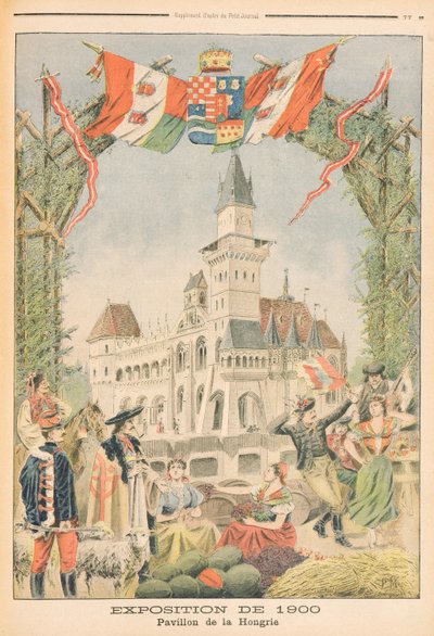 The Hungarian Pavilion at the Universal Exhibition of 1900, Paris, illustration from 