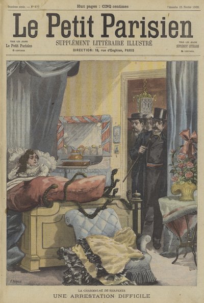 The difficult arrest of a snake charmer by Fortune Louis Meaulle