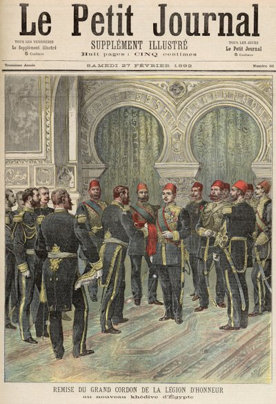 Return of the Grand Cordon of the Legion of Honour to the New Khedive of Egypt, from 