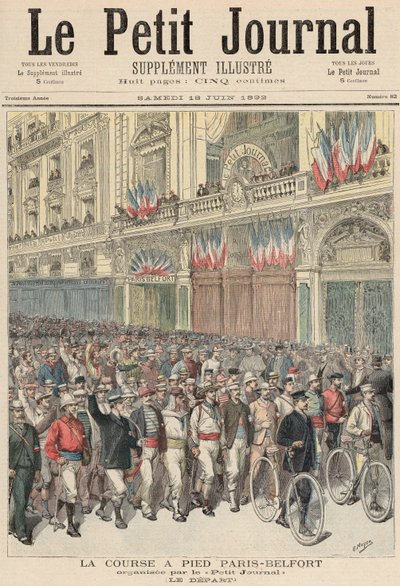 The Start of the Road Race from Paris to Belfort, from 