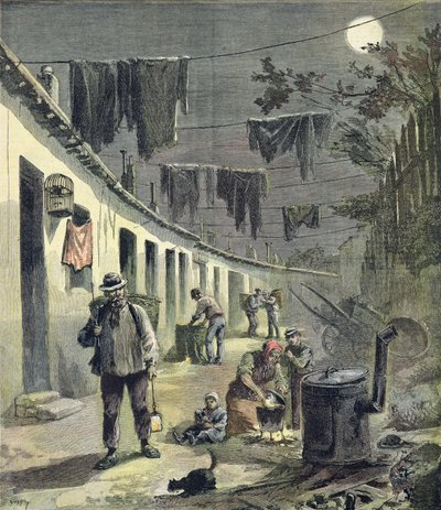 The ragpickers of Paris, illustration from the illustrated supplement of Le Petit Journal by Fortune Louis Meaulle and Henri Meyer