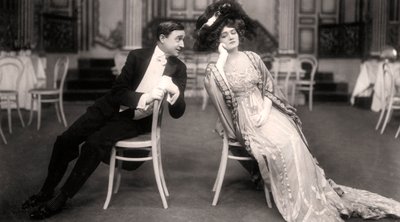 Lily Elsie and Joseph Coyne in The Merry Widow by Foulsham and Banfield