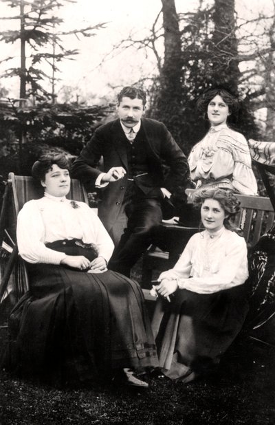 Zena and Phyllis Dare, English actresses, with their parents by Foulsham and Banfield