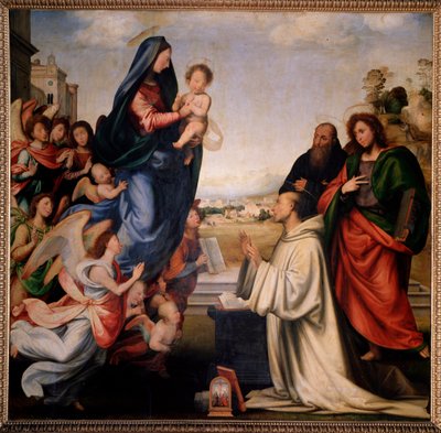 Apparition of the Madonna to St Bernard of Clairvaux by Fra Bartolomeo