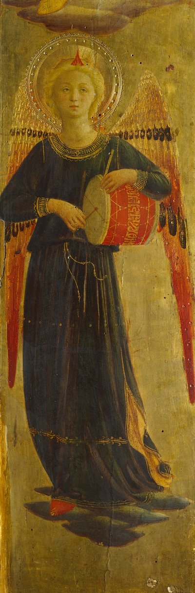 Angel Musician (detail) from the inner frame, Tabernacle of the Linen Drapers by Fra (c.1387 1455) Angelico