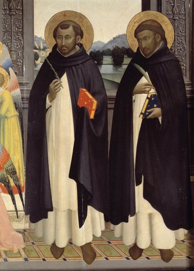 Detail of Saint Dominica and Saint Peter Martyr. Polyptych of St. Dominic. 1428-1430 by Fra  Angelico